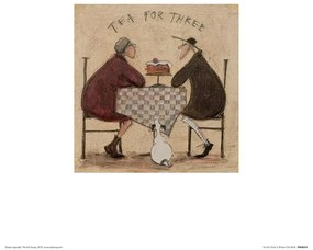 Művészeti nyomat Sam Toft - Tea for Three II, Sam Toft, (30 x 30 cm)