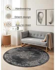 Szürke kerek szőnyeg ø 120 cm Gloria Lydia – Hanse Home