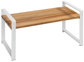 WENKO 53027100 - LOUISA polc 40x20 cm fehér/barna