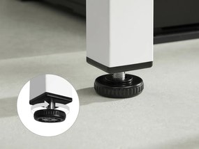 Fehér étkezőasztal fehér asztallappal TESSA 120x60 cm