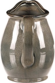 Kerámia váza kancsó formájú, kicsi, szürke