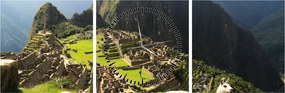 Kép - Lámák Machu Picchuban (órával) (90x30 cm)
