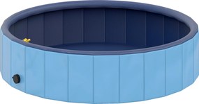 PawHut Összecsukható Kutyasapka Sprinklerrel, Hordozható Kiskedvenc Fürdő Nagy Kutyák Számára, PVC Csúszásmentes, Kopásálló, Benti és Kinti Használatr