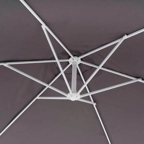 GARTHEN Függő napernyő fogantyúval 3 m antracit