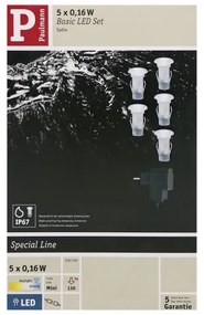 Paulmann 98891 - KÉSZLET 5X LED/0,16W IP67 Kültéri beépíthető lámpa MICRO 230V