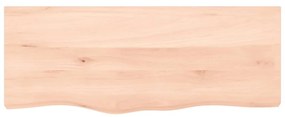 kezeletlen tömör tölgyfa fali polc 100x40x2 cm