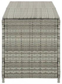 szürke polyrattan kerti tárolóláda 200 x 50 x 60 cm