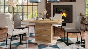 Mazzoni PIANO Artisan Tölgy/Bézs (Pezsgő) - 200 cm-es MODERN NYITHATÓ ASZTAL!