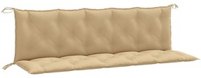 2 db melange bézs szövet kerti padpárna 180 x 50 x 7 cm