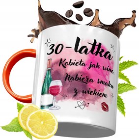 Narancssárga Szülinapi Bögre 30 30STE Ajándék fényképes nyomtatással