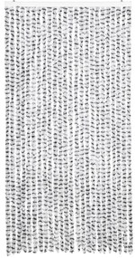 világosszürke és sötétszürke zsenília rovarfüggöny 100 x 200 cm