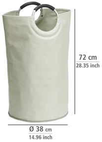 WENKO 3440001100 - STONE szennyeskosár 38x72 cm bézs/ezüst/fekete