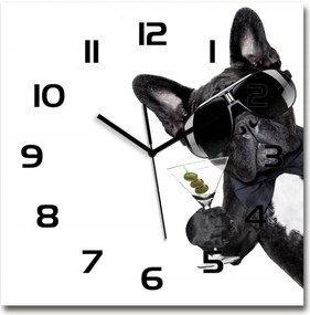 Üveg falióra, nagy Kutya martini 60x60