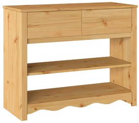 Konzolasztal &quot;DRAMMEN&quot; 89,5x37x73 cm Tömör Fenyő