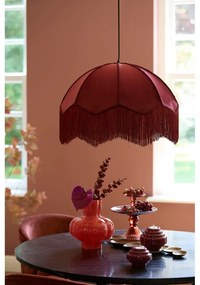 Borvörös függőlámpa textil búrával ø 50 cm Malacia – Light &amp; Living