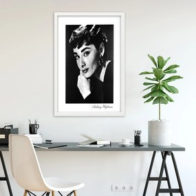 Gario Poszter Audrey Hepburn portréja A keret színe: Természetes, Méret: 70 x 100 cm