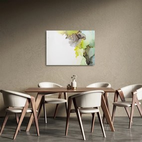 Üveg kép - Absztrakt művészet tintával (70x50 cm)