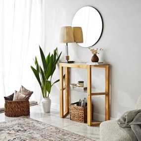 Trapezoid komód, tölgy, 85 cm