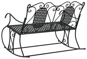 kétszemélyes fekete acél hintapad 113 cm