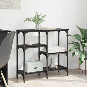 vidaXL polcokkal tárolóval Musta tammi 80 x 29 x 75 cm Faanyag