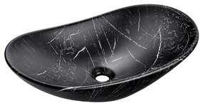 COMAD UN-LENA-MB2 - LENA 61,5x36 cm kerámia mosdó, matt fekete