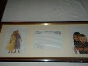 Nagy képkeret 3 képhez 65,5X 26,5 cm barna-arany fekete