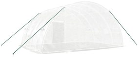 fehér acélvázas melegház 24 m² 6x4x2,85 m