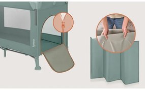 Lionelo - ELLEN 3 az 1-ben utazóágy, zsályazöld