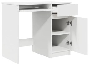 Fehér forgácslap íróasztal 86x49x76 cm
