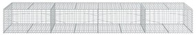 horganyzott vas gabion kosár fedéllel 400 x 100 x 50 cm