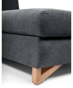 Ágyazható, kárpitozott L-alakú sarokülőgarnitúra tárolóval AVESTA, jobb oldali, antracit