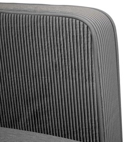 sötétszürke kordbársony szövet loveseat kanapé 109 cm