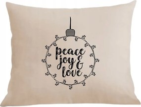 Párna párnahuzat Karácsonyi gömb Joy Love