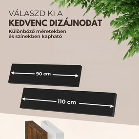 FIGO + fali polc konzollal, 110cm, fekete Casaria