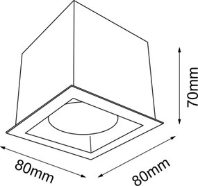 Brosline 1079 - CAGE spotlámpa 1x GU10/10W/230V, fehér