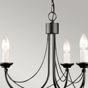 Elstead klasszikus csillár carisbrooke fekete elscb3-black