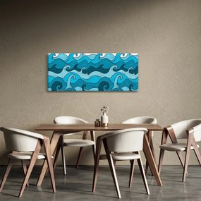 Kép - absztrakció, tenger (120x50 cm)