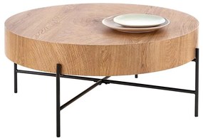 Kávésasztal BROOKLYN 37x80 cm natúr tölgy/fekete