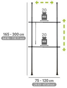 Wenko Teleszkopikus akasztók Herkules Basic,fekete