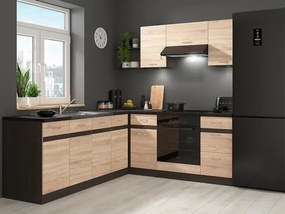 Sarokkonyha Junona Line 200 + 220 cm (wenge + szonoma tölgy). 1118355
