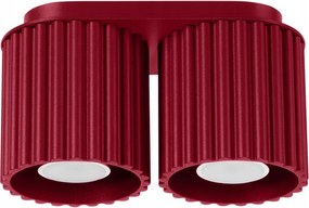 Modern mennyezeti lámpa bordó 2xGU10 10W Aura by Sollux Lighting