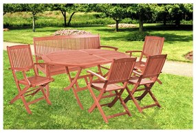 Stockholm háromszemélyes kerti pad eukaliptuszfából - Garden Pleasure