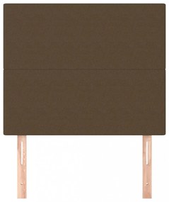 sötétbarna szövet fejtámla 80x5x118/128 cm