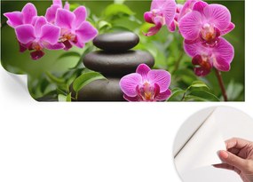 Öntapadós fotótapéta Falra 3D Loft Orchideák kövek 250x104 cm