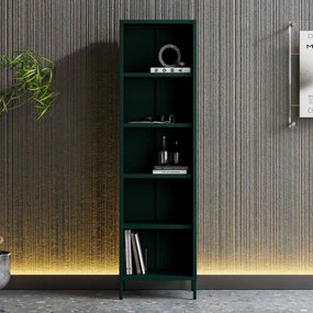 Könyvespolc MARIO, 500 x 1800 x 350 mm, Modern: palack zöld szín