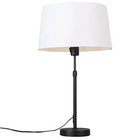 Asztali lámpa fekete árnyékolóval fehér 35 cm állítható - Parte