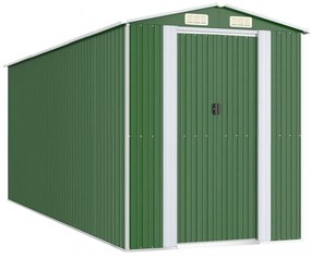 zöld horganyzott acél kerti fészer 192x523x223 cm