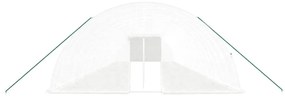 fehér acélvázas melegház 132 m² 22x6x2,85 m