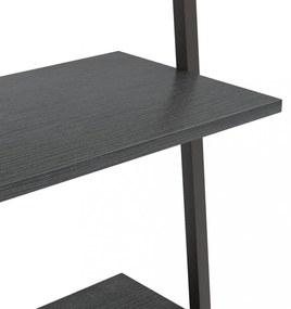 3 szintes fekete létrapolc 64 x 34 x 116 cm
