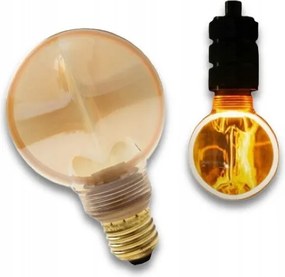 Izzó G80 Led 4W Nagy Dekoratív Füstös Borostyán Dekoráció E27 Retro Amber